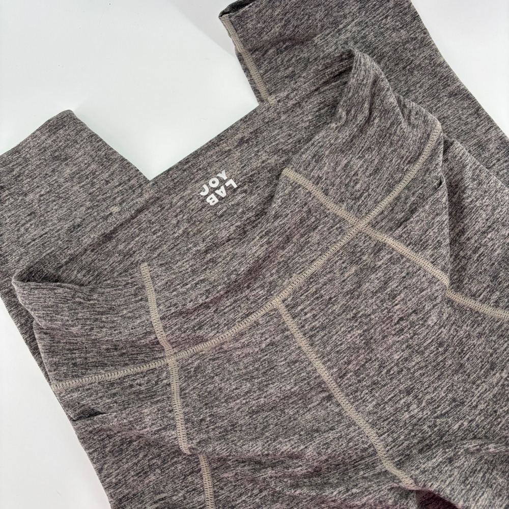 JoyLab Leggings Womens Small Grey Excellent High Waisted Side Pockets 7/8 Length
